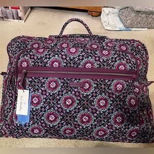 NWT Vera Bradley Iconic Grand Weekender Travel Bag in Lilac Medallion